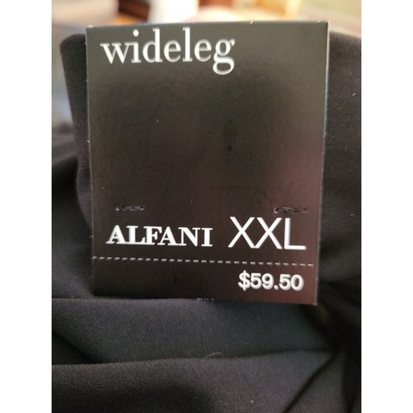 Alfani Elements Wide Leg Black XXL Long Pants Casual Comfort NWT - Picture 8 of 8